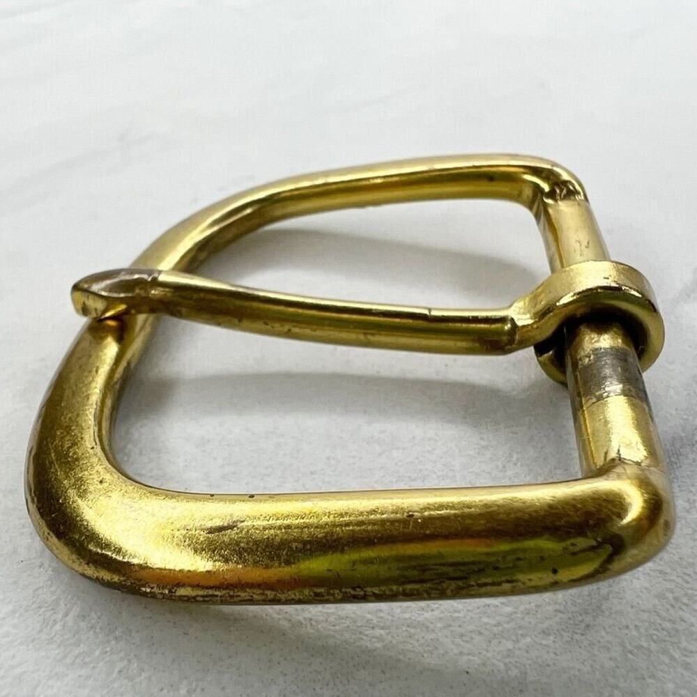 Gold Tone Rounded Simple Basic Belt Buckle - Picture 4 of 9